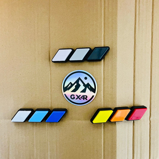 Tri-Color Toyota Heritage Grill Badges